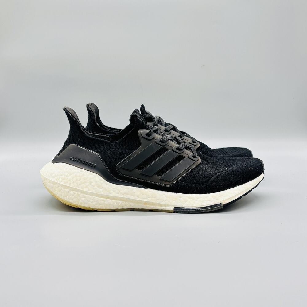 Adidas Shoes Womens 8 Black Knit Ultraboost 21 Road Running Athletic Sneakers